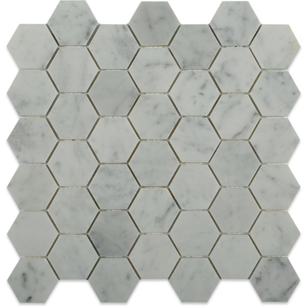 Picture of SOHO Studio Corp - White Carrara Mosaic Hexagon