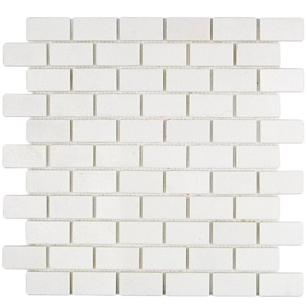 Picture of SOHO Studio Corp - White Thassos Mosaic 1x2 Brick