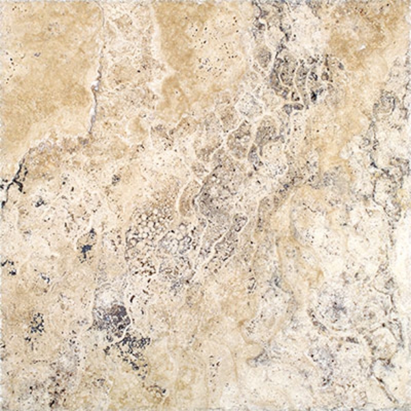 Picture of Anatolia Tile & Stone - Travertine Chiseled & Brushed 16 x 16 Picasso