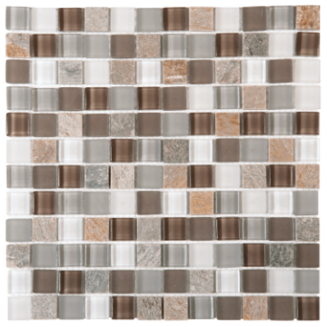 Picture of Bati Orient - Mix Mosaic 7/8 x 7/8 Beige Mix Quartzite Glass