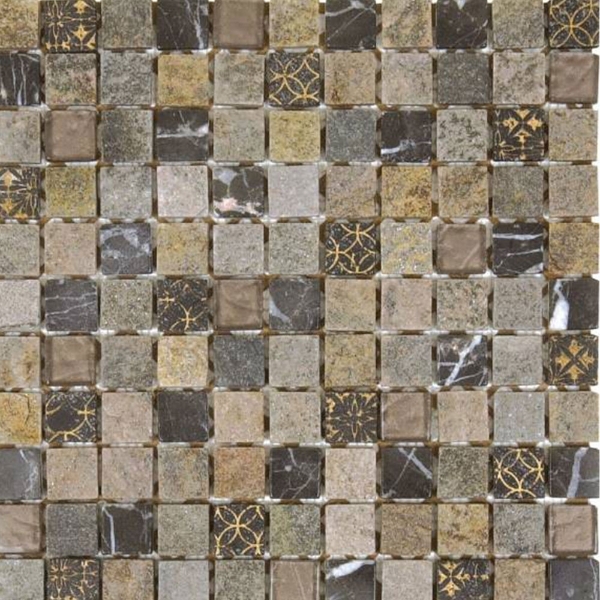 Picture of Bati Orient - Mix Mosaic Marble Grey Stone/Brown Glass