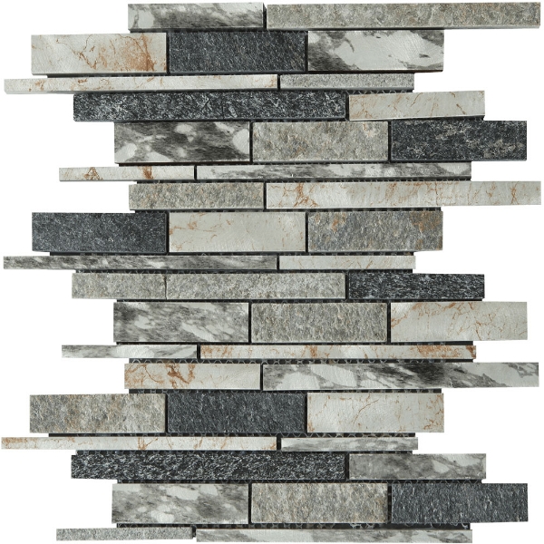 Picture of Bati Orient - Mix Mosaic Baguette Stone Grey/Beige/Black Aluminum Mix
