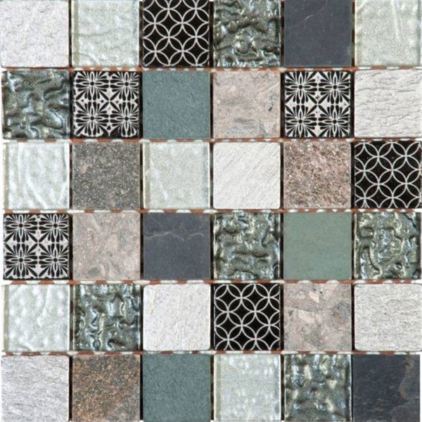 Picture of Bati Orient - Mix Mosaic Decor 2 x 2 Grey Black Stone Glass Mix