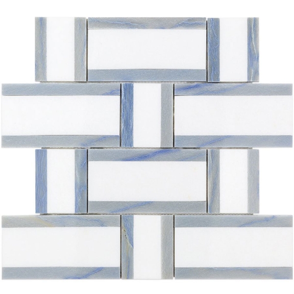 Picture of SOHO Studio Corp - Interlace White Thassos & Blue Macauba