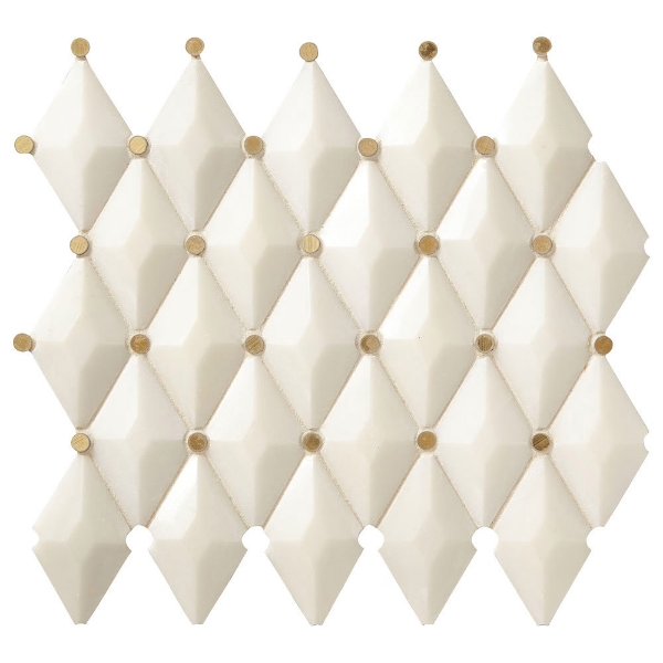 Picture of Marazzi - Castellina Harlequin White Brass