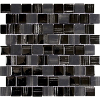 Picture of Bati Orient - Glass Linear Brick Black Grey Mix