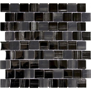 Picture of Bati Orient - Glass Linear Brick Black Grey Mix