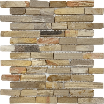 Picture of Bati Orient - Fossil Wood Mosaic Baguette Mix