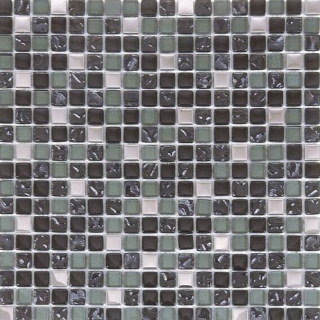 Picture of Bati Orient - Glass Mosaic 5/8 x 5/8 Steel/Dark Grey