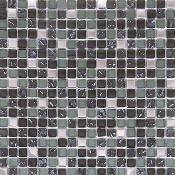 Picture of Bati Orient - Glass Mosaic 5/8 x 5/8 Steel/Dark Grey