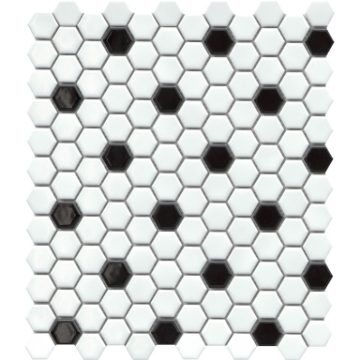 Picture of Emser Tile - Influence White Black Hex