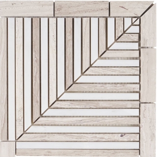 Picture of SOHO Studio Corp - Avant Garde Linear Corner Asian Statuary Wooden Beige