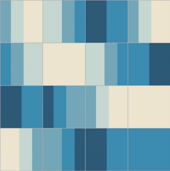 Picture of Bisazza Mosaico - Cementiles Decorations Square Swing Indigo