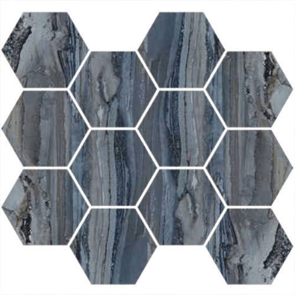 Picture of Happy Floors - Exotic Stone Hexagon Mosaic Lagoon