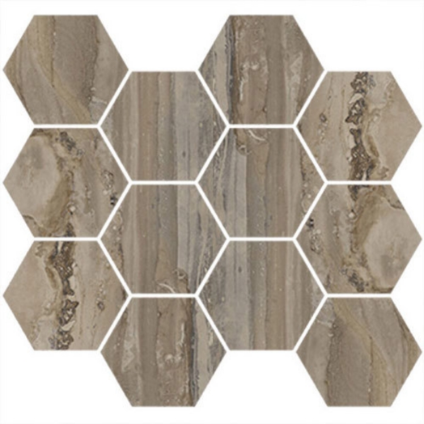 Picture of Happy Floors - Exotic Stone Hexagon Mosaic Tundra Polished