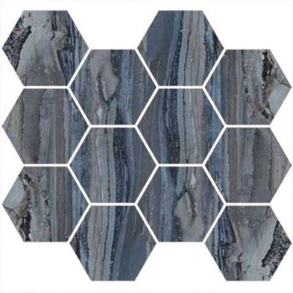 Picture of Happy Floors - Exotic Stone Hexagon Mosaic Lagoon Polished