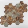 Picture of Elon Tile & Stone - Hexagon Mosaics 5 Rustic Multicolor Slate Cleft