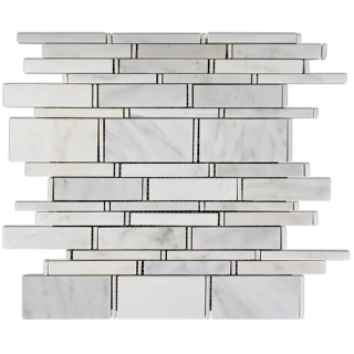 Picture of Elon Tile & Stone - Multi Width Mosaics Pearl White