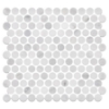 Picture of Elon Tile & Stone - 1 Rounds Mosaics Pearl White Polished