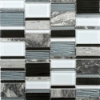 Picture of Bati Orient - Mix Mosaic Mixed Size Marble Grey/Glass Black/Grey/White Rectangles