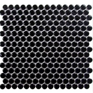 Picture of Roca - CC Mosaics Black Bright Pennyround