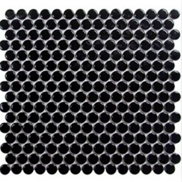 Picture of Roca - CC Mosaics Black Bright Pennyround