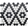 Picture of Roca - CC Mosaics Black White Matte Pennyround
