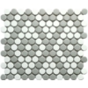 Picture of Roca - CC Mosaics Gray White Matte Pennyround