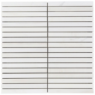 Picture of SOHO Studio Corp - Bianco Dolomite Stacked Mosaic Bianco Dolomite Polished