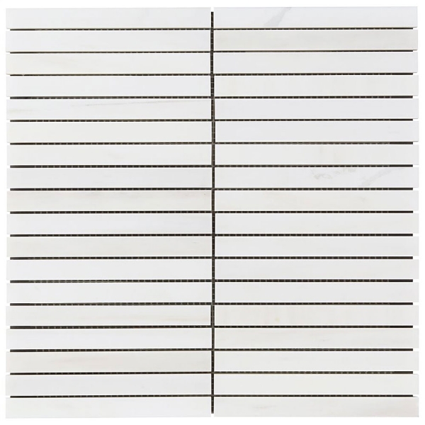 Picture of SOHO Studio Corp - Bianco Dolomite Stacked Mosaic Bianco Dolomite Polished