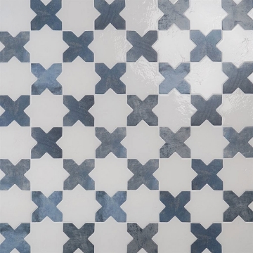 Picture of SOHO Studio Corp - Malta Star & Cross Polished White Star & Matte Denim Blue Cross