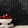 Picture of SOHO Studio Corp - Nero Marquina Mosaic 2 x 2 Hexagon Mosaic