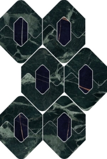 Picture of Happy Floors - Kobe Legend Mosaic Verde Polished