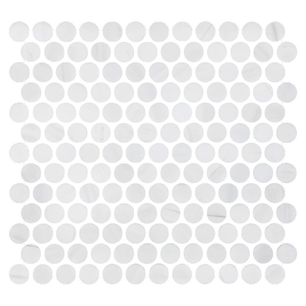 Picture of Elon Tile & Stone - 1 Rounds Mosaics Dolomite Honed