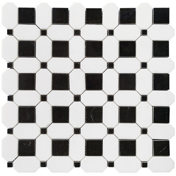 Picture of MiR Mosaic - Tuxedo Park Nero Bianco Plaza