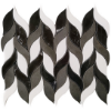 Picture of MiR Mosaic - Tuxedo Park Nero Bianco Leaf