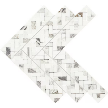 Picture of Daltile - Eclessia Double Herringbone Mosaic Volakas