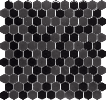 Picture of Bati Orient - Mix Mosaic Hexagon Black Glass & Marble