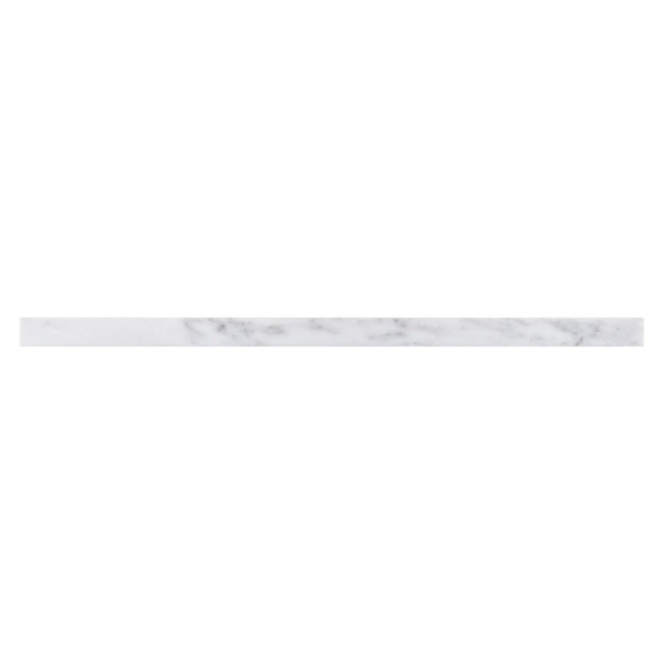 Picture of Elon Tile & Stone - Pencil Moldings Pearl White Flat Liner Honed