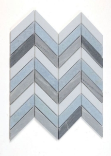 Picture of Elysium - Chevron Mosaic Deep Ocean