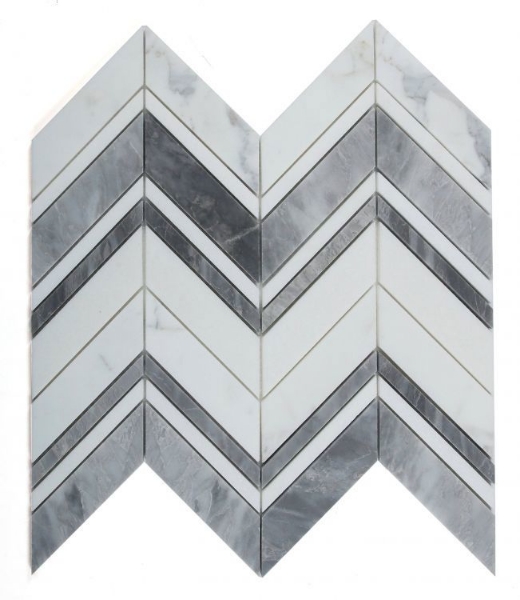 Picture of Elysium - Chevron Mosaic Ravenna Grey