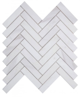 Picture of Elysium - Herringbone Mosaic White