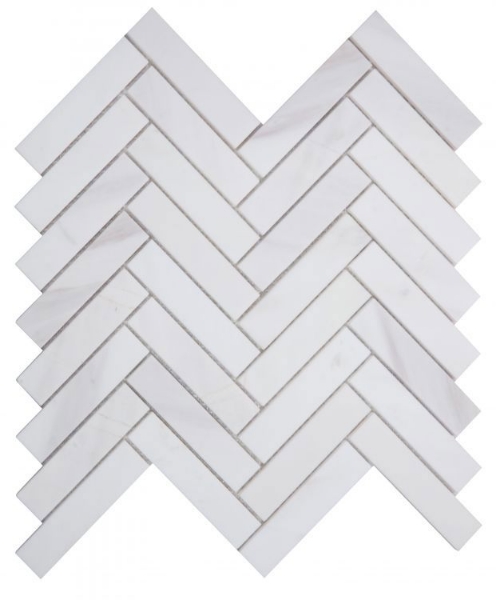 Picture of Elysium - Herringbone Mosaic White