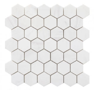Picture of Elysium - 2 x 2 Hexagon Mosaic Dolomite Honed