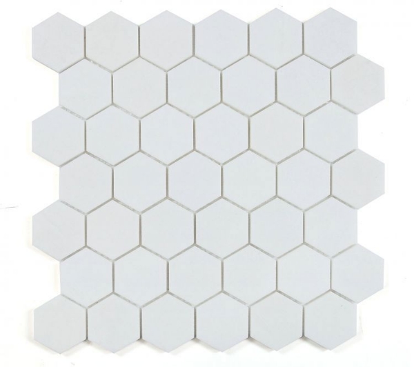 Picture of Elysium - 2 x 2 Hexagon Mosaic Thassos Polished