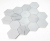 Picture of Elysium - 3 x 3 Hexagon Mosaic Calacatta White Honed