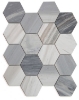 Picture of Elysium - 3 x 3 Hexagon Mosaic Italian Blue