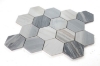 Picture of Elysium - 3 x 3 Hexagon Mosaic Italian Blue