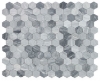 Picture of Elysium - 3 x 3 Hexagon Mosaic Mix Grey Honed