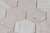 Picture of Elysium - 4 x 4 Hexagon Mosaic Wooden White